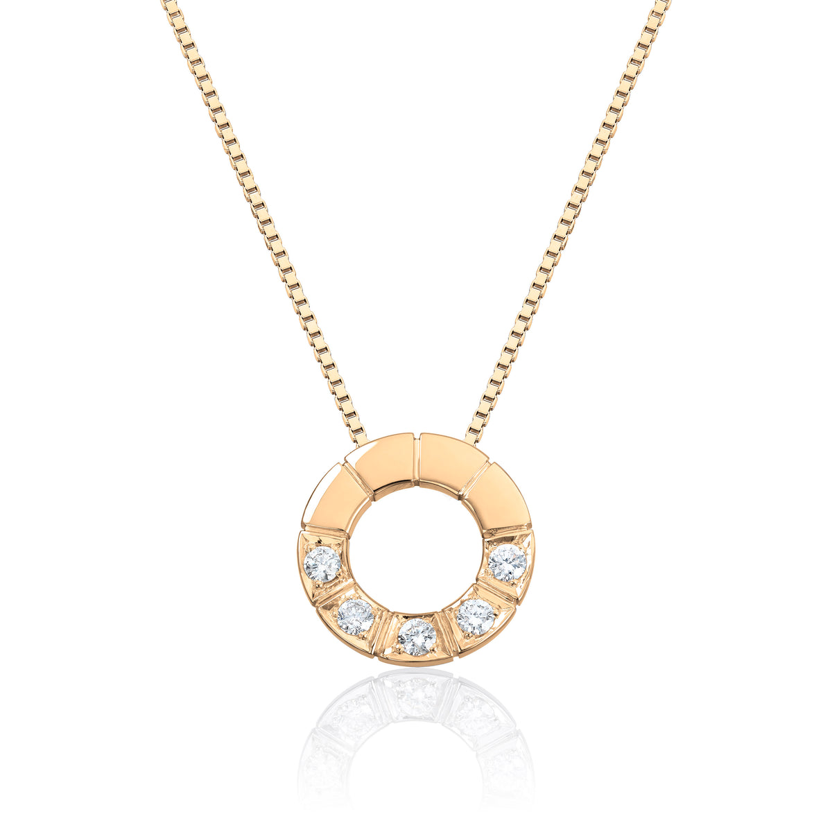 Ring i 585 gull med 5 diamanter 0,5 ct, 15,8 mm, bilde 2 av 2