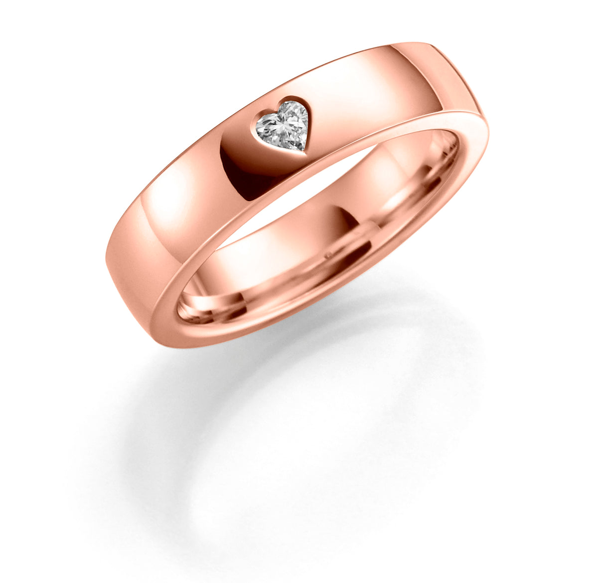 Ring med diamant 0,12 ct, bredde 5 mm, bilde 4 av 4
