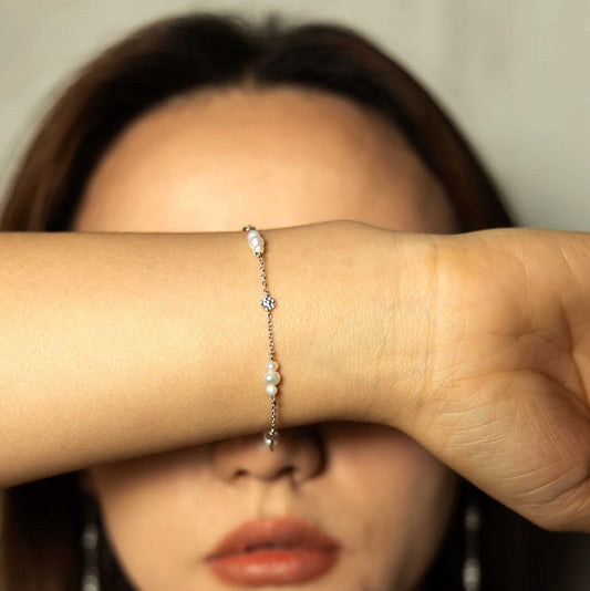 Fairy armbånd i sølv med perler 240327 - Bjerveur.noFairy armbånd i sølv med perler 240327