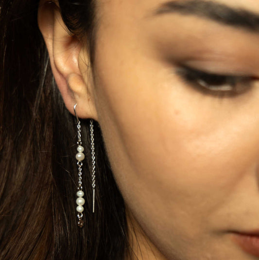 Fairy øredobber i sølv med perler 240325 - Bjerveur.noFairy øredobber i sølv med perler 240325