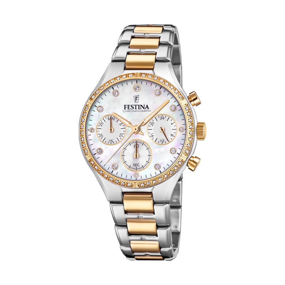 Festina ,bic, chrono, lenke,hvit skive F20402 - 1 - Bjerveur.noFestina ,bic, chrono, lenke,hvit skive F20402 - 1