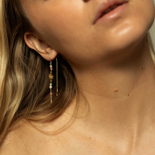 Fleur øredobber i sølv med naturstener 240340 - Bjerveur.noFleur øredobber i sølv med naturstener 240340