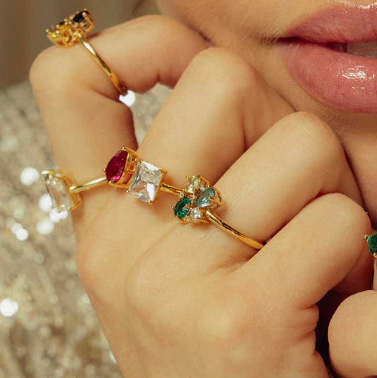 GLAM ring med grønne toner 992199 - Bjerveur.noGLAM ring med grønne toner 992199