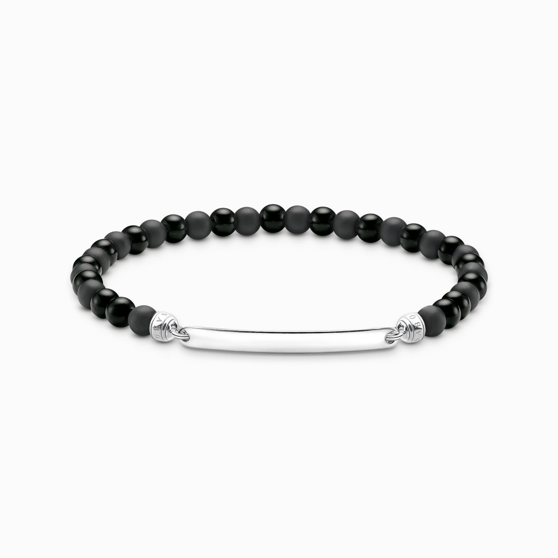 Graverbart armbånd med obsidianperler A2179 - 023 - 11 - Bjerveur.noGraverbart armbånd med obsidianperler A2179 - 023 - 11