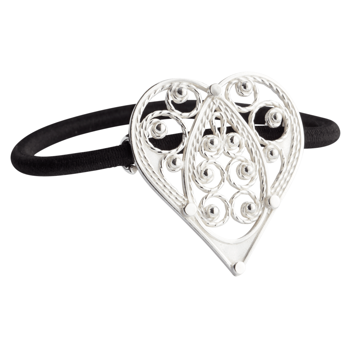 Hårstrikk - Hjartefiligran, kvit 925400 - Bjerveur.noHårstrikk - Hjartefiligran, kvit 925400