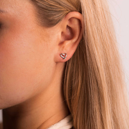 Hjertestrek armbånd og øredobber i sølv 992120 - Bjerveur.noHjertestrek armbånd og øredobber i sølv 992120