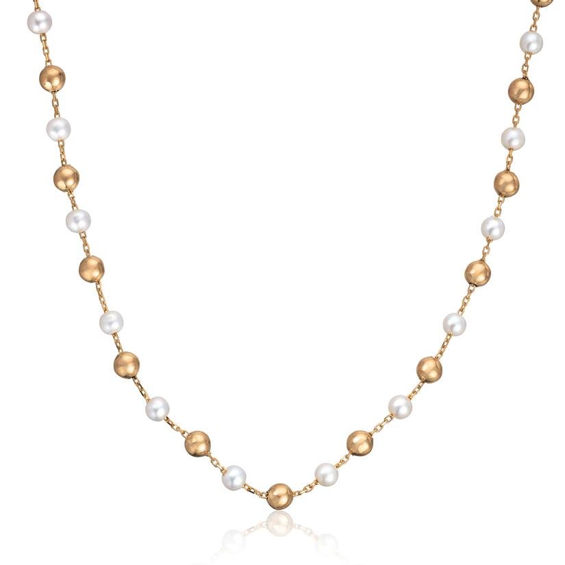 Kjede Ferskvannsperle 14K gult gull Artikkelnr: 96443 - Bjerveur.noKjede Ferskvannsperle 14K gult gull Artikkelnr: 96443