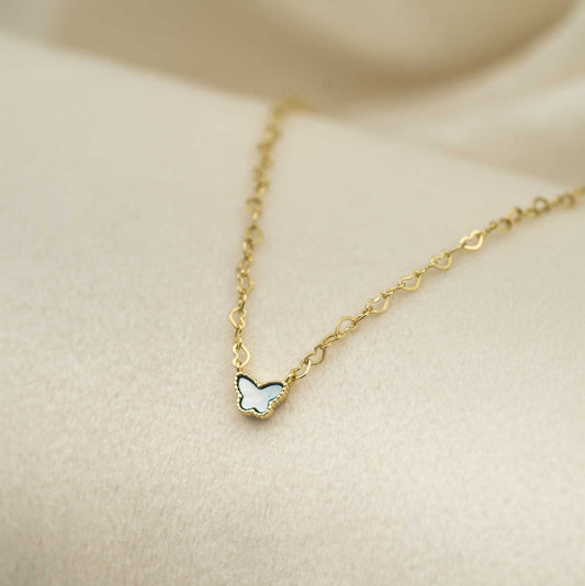 Kjede i sølv med lys blå perlemor somme 25505 - Bjerveur.noKjede i sølv med lys blå perlemor somme 25505