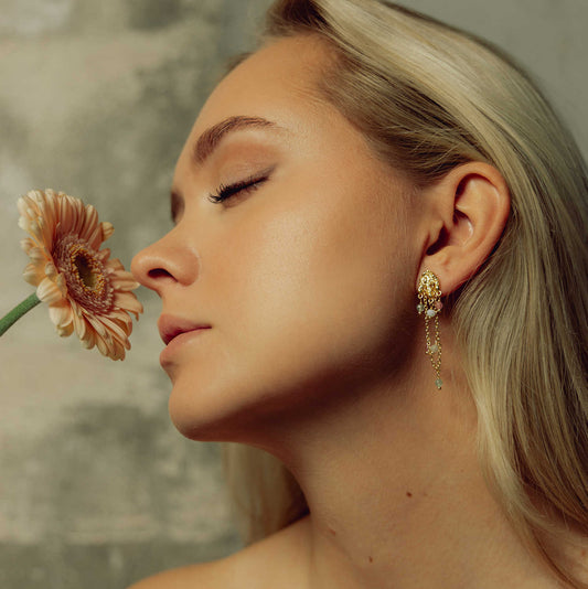 Miso øredobber i sølv med naturstener 240341 - Bjerveur.noMiso øredobber i sølv med naturstener 240341