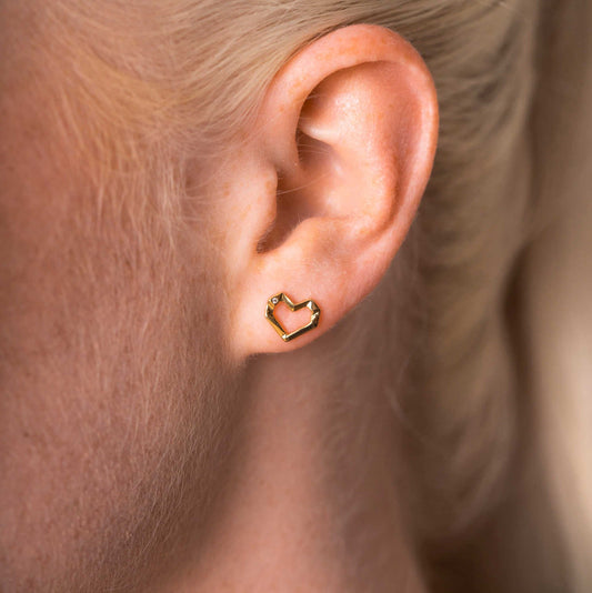 Øredobber i 925 forgylt sølv hjerte 991861 - Bjerveur.noØredobber i 925 forgylt sølv hjerte 991861