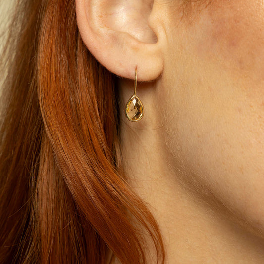 Øredobber i gull med citrin 59971 - Bjerveur.noØredobber i gull med citrin 59971