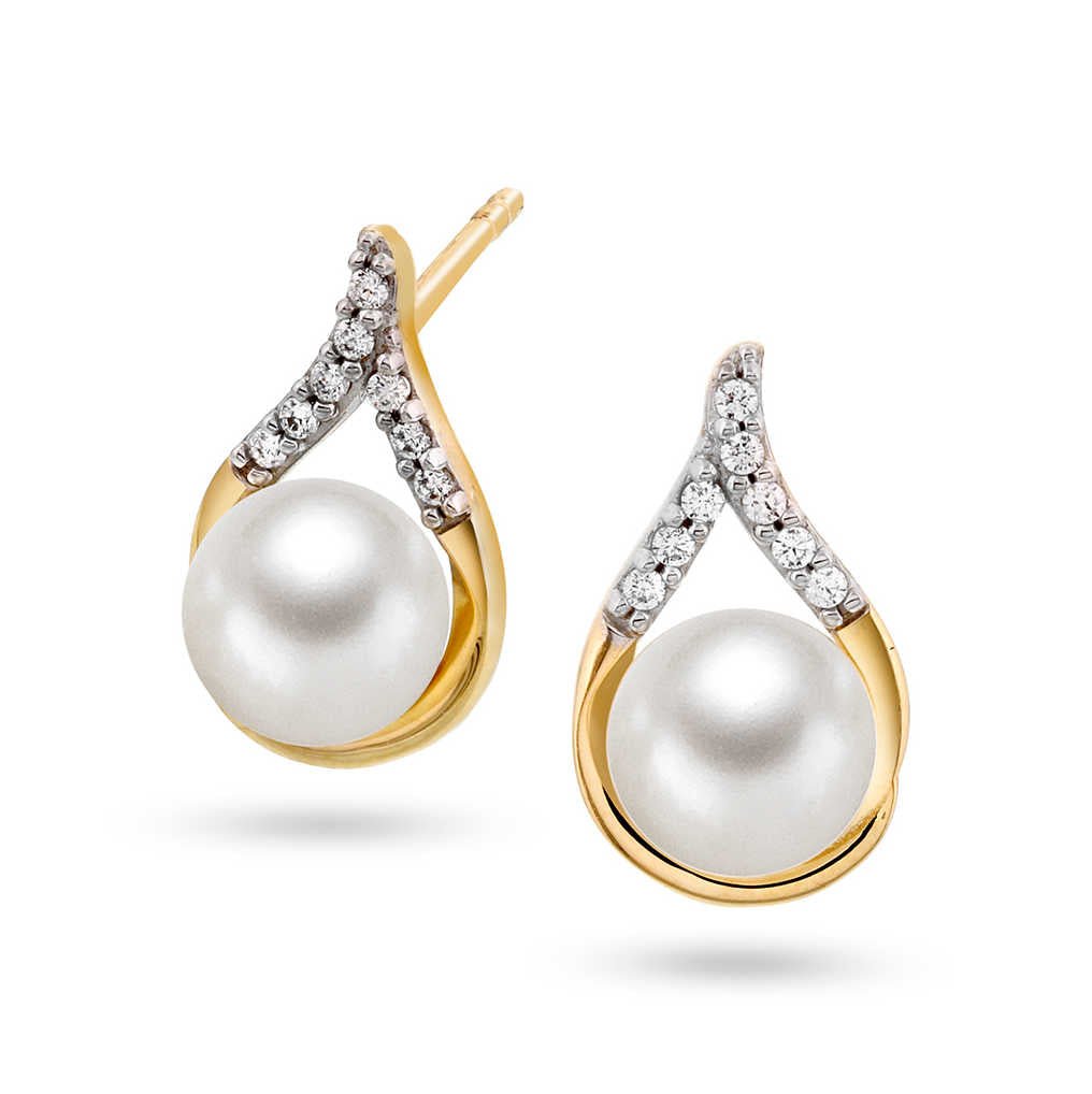 ØREDOBBER I GULL MED FERSKVANNSPERLE 56800 - Bjerveur.noØREDOBBER I GULL MED FERSKVANNSPERLE 56800