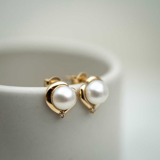 ØREDOBBER I GULL MED FERSKVANNSPERLER 59595 - Bjerveur.noØREDOBBER I GULL MED FERSKVANNSPERLER 59595