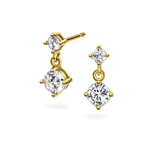 Øredobber i sølv med hvit zirkonia - Bjerveur.noØredobber i sølv med hvit zirkonia