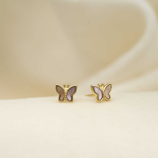 Øredobber i sølv med rosa perlemor somme 25503 - Bjerveur.noØredobber i sølv med rosa perlemor somme 25503