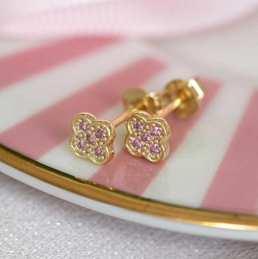 Øredobber i sølv med zirkonia firkløver 25334 - Bjerveur.noØredobber i sølv med zirkonia firkløver 25334