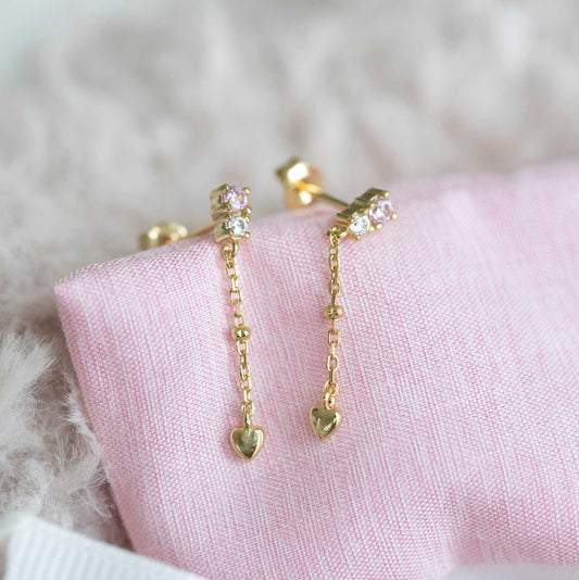 Øredobber i sølv med zirkonia hjerte 25353 - Bjerveur.noØredobber i sølv med zirkonia hjerte 25353