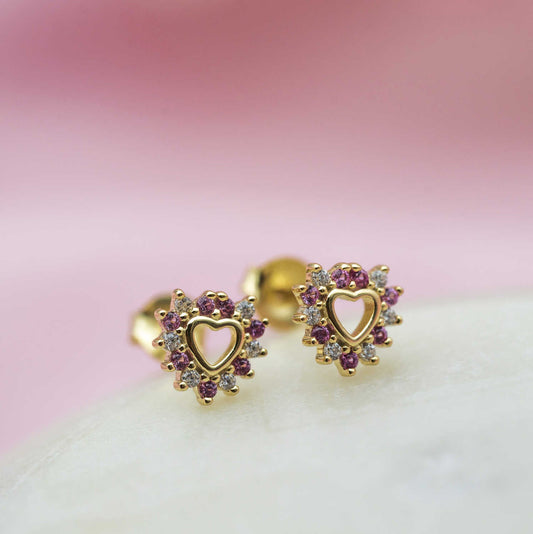 Øredobber i sølv med zirkonia hjerte 25426 - Bjerveur.noØredobber i sølv med zirkonia hjerte 25426