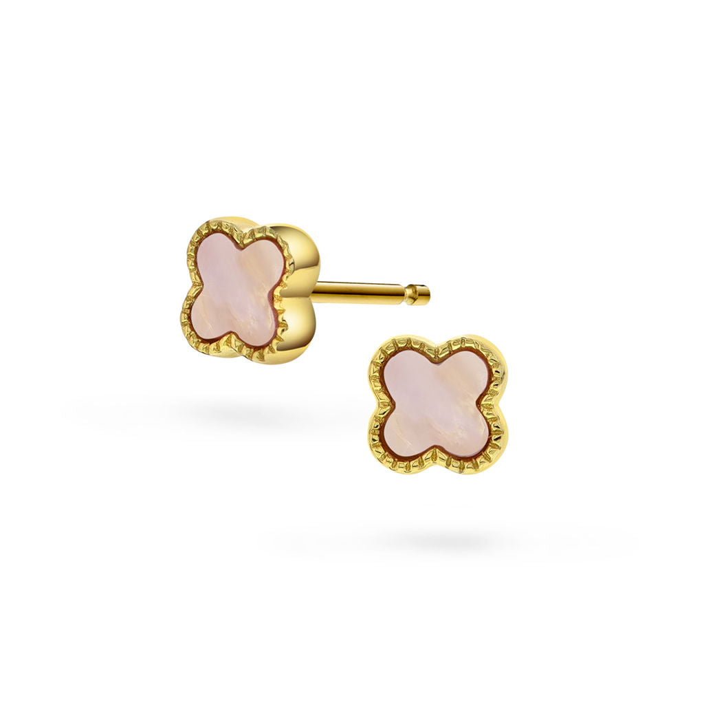 Øredobber i sølv perlemor kløver - Bjerveur.noØredobber i sølv perlemor kløver