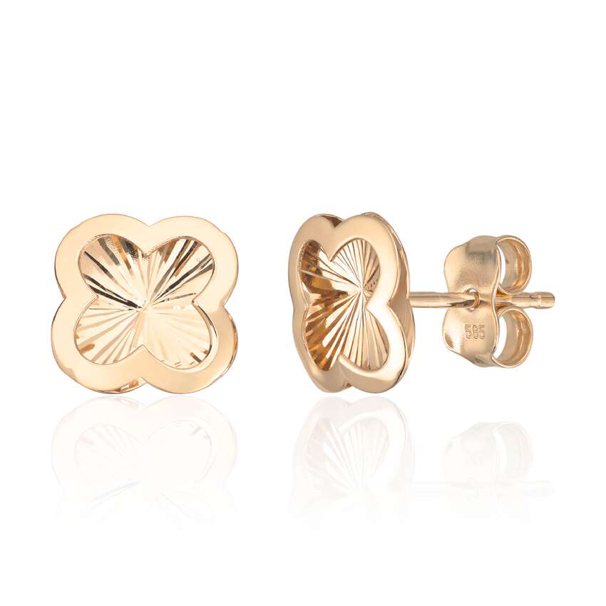 Ørepynt Firkløver 14K gult gull Artikkelnr: 47708 - Bjerveur.noØrepynt Firkløver 14K gult gull Artikkelnr: 47708