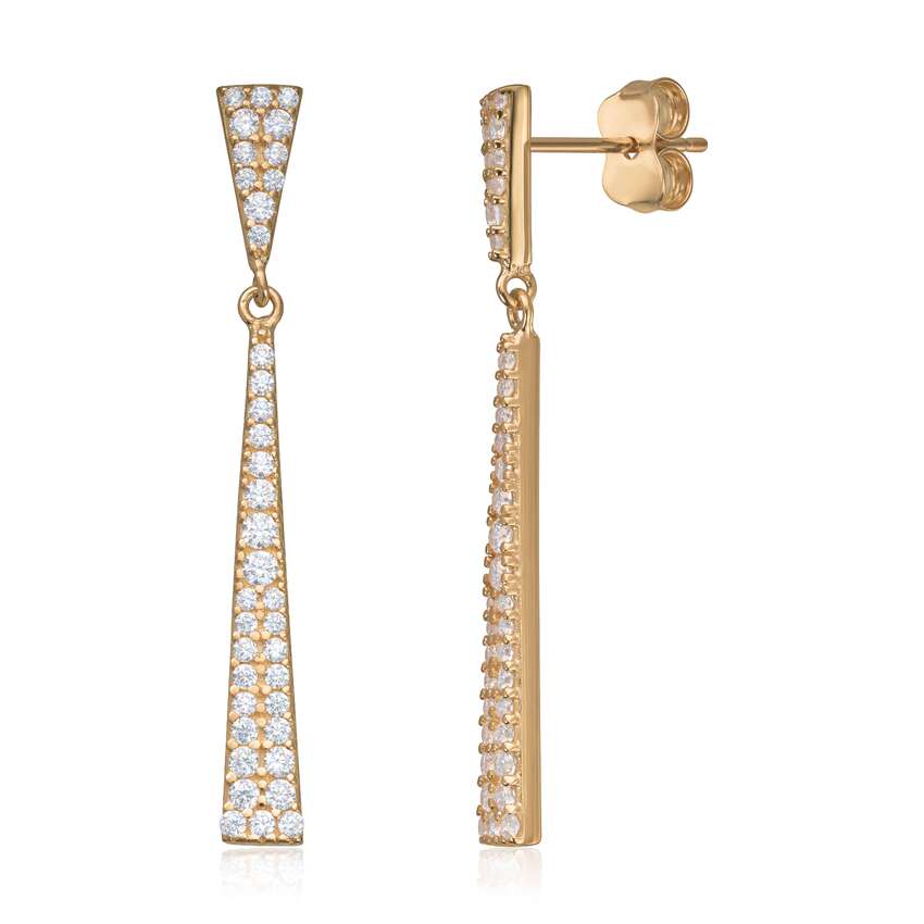 Ørepynt med syntetiskk kubic zirkonia i 14K gult gull Artikkelnr: 47651 - Bjerveur.noØrepynt med syntetiskk kubic zirkonia i 14K gult gull Artikkelnr: 47651