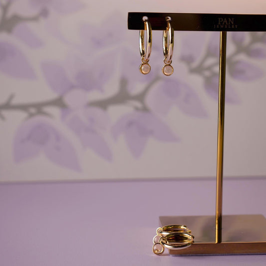 Ørering i sølv med citrin GLEDE 48102 - Bjerveur.noØrering i sølv med citrin GLEDE 48102