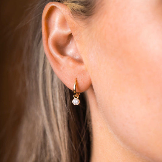 Øreringer i gull med zirkonia 59723 - Bjerveur.noØreringer i gull med zirkonia 59723