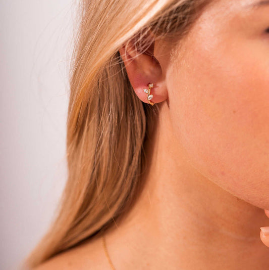 Øreringer i gull med zirkonia 59774 - Bjerveur.noØreringer i gull med zirkonia 59774