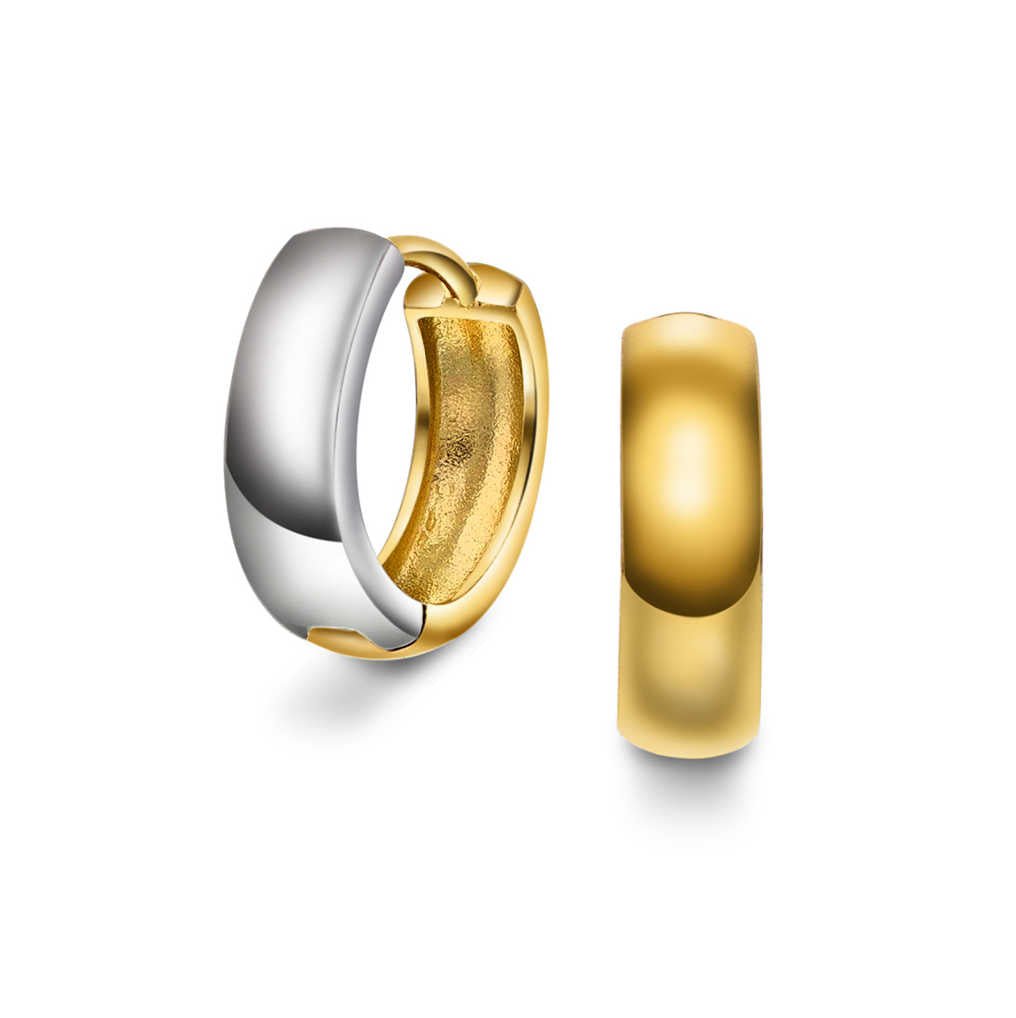 Øreringer i gull to farget 59962 - Bjerveur.noØreringer i gull to farget 59962