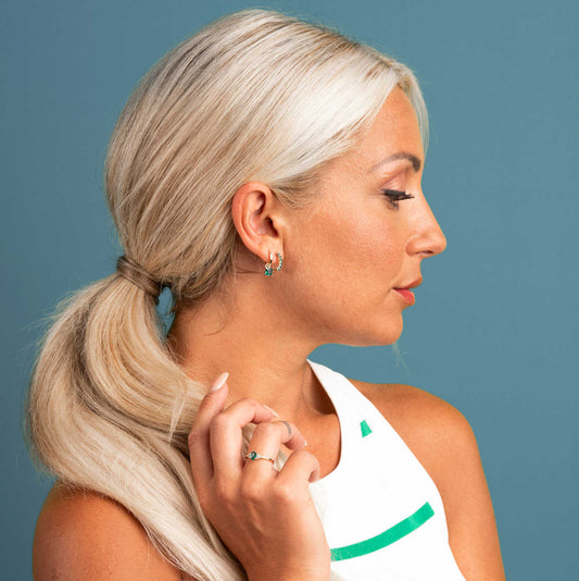 ØRERINGER I SØLV MED GRØNN ZIRKONIA 991726 - Bjerveur.noØRERINGER I SØLV MED GRØNN ZIRKONIA 991726