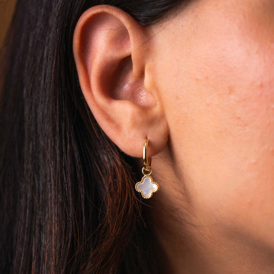 Øreringer i sølv perlemor kløver 992026 - Bjerveur.noØreringer i sølv perlemor kløver 992026