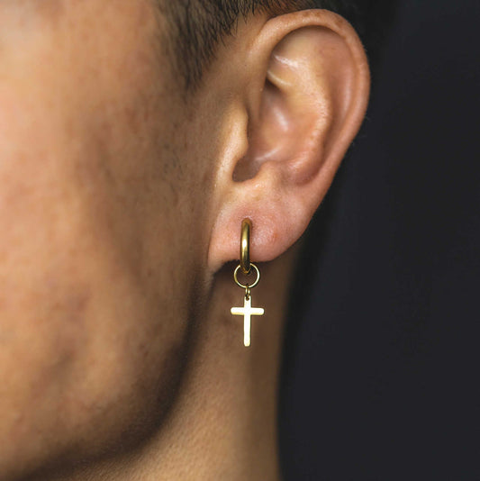 ØRERINGER I STÅL, KORS, FORGYLT 972529 - Bjerveur.noØRERINGER I STÅL, KORS, FORGYLT 972529