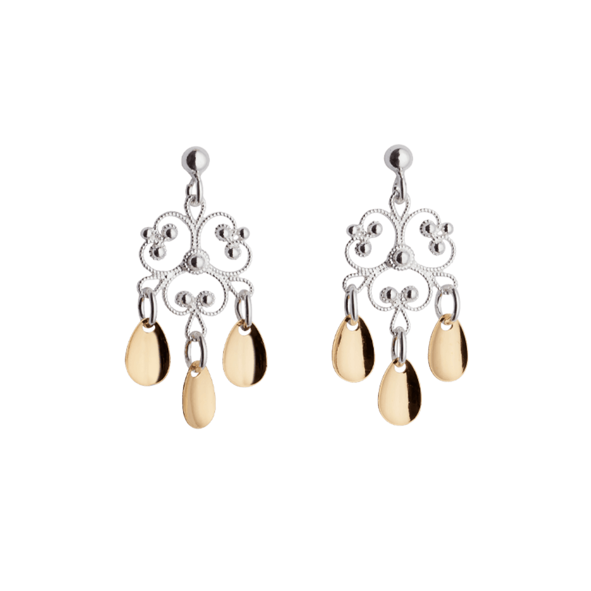 Øyrepynt, kvit/forgylt 721511 - Bjerveur.noØyrepynt, kvit/forgylt 721511