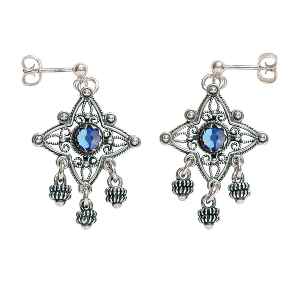 Øyrepynt Telemark med blå stein, oksidert 730129 - Bjerveur.noØyrepynt Telemark med blå stein, oksidert 730129