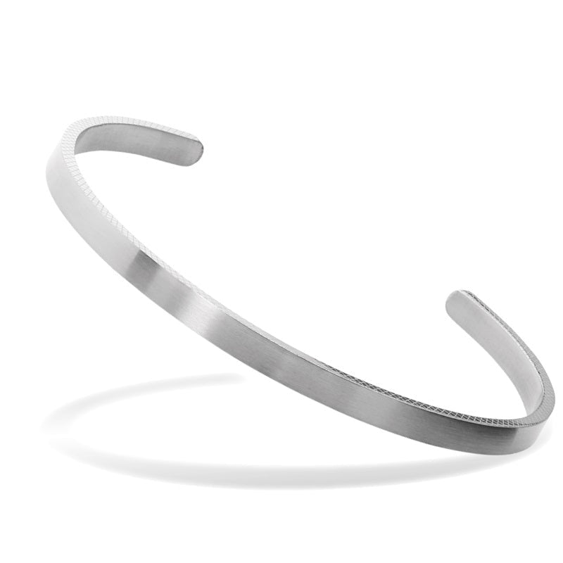 RB Bangle PURE 4mm Satined steel - Bjerveur.noRB Bangle PURE 4mm Satined steel