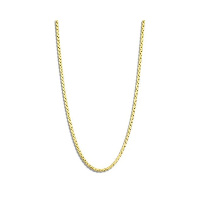 RB Necklace COBRA 3,2mm Satined IPGold 50+5cm - Bjerveur.noRB Necklace COBRA 3,2mm Satined IPGold 50+5cm