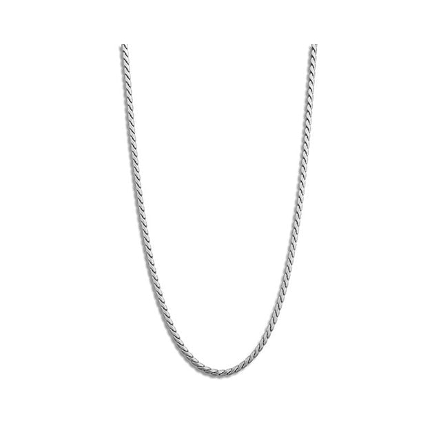 RB Necklace COBRA 3,2mm Satined Steel 50+5cm - Bjerveur.noRB Necklace COBRA 3,2mm Satined Steel 50+5cm