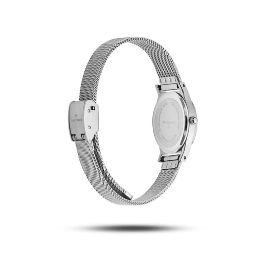 Retro Mesh Sølvfarget / Hvit 19 x 28,5 mm SKU | MB0254 - Bjerveur.noRetro Mesh Sølvfarget / Hvit 19 x 28,5 mm SKU | MB0254