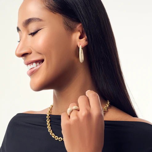 Ring Goccia SKU: SJ - R2481 - CZ - YG - 50 - Bjerveur.noRing Goccia SKU: SJ - R2481 - CZ - YG - 50