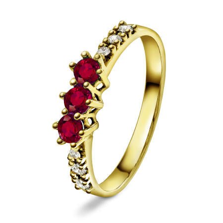 RING I GULL MED DIAMANT 0,12 CT TWSI 22100005 - RUB - Bjerveur.noRING I GULL MED DIAMANT 0,12 CT TWSI 22100005 - RUB