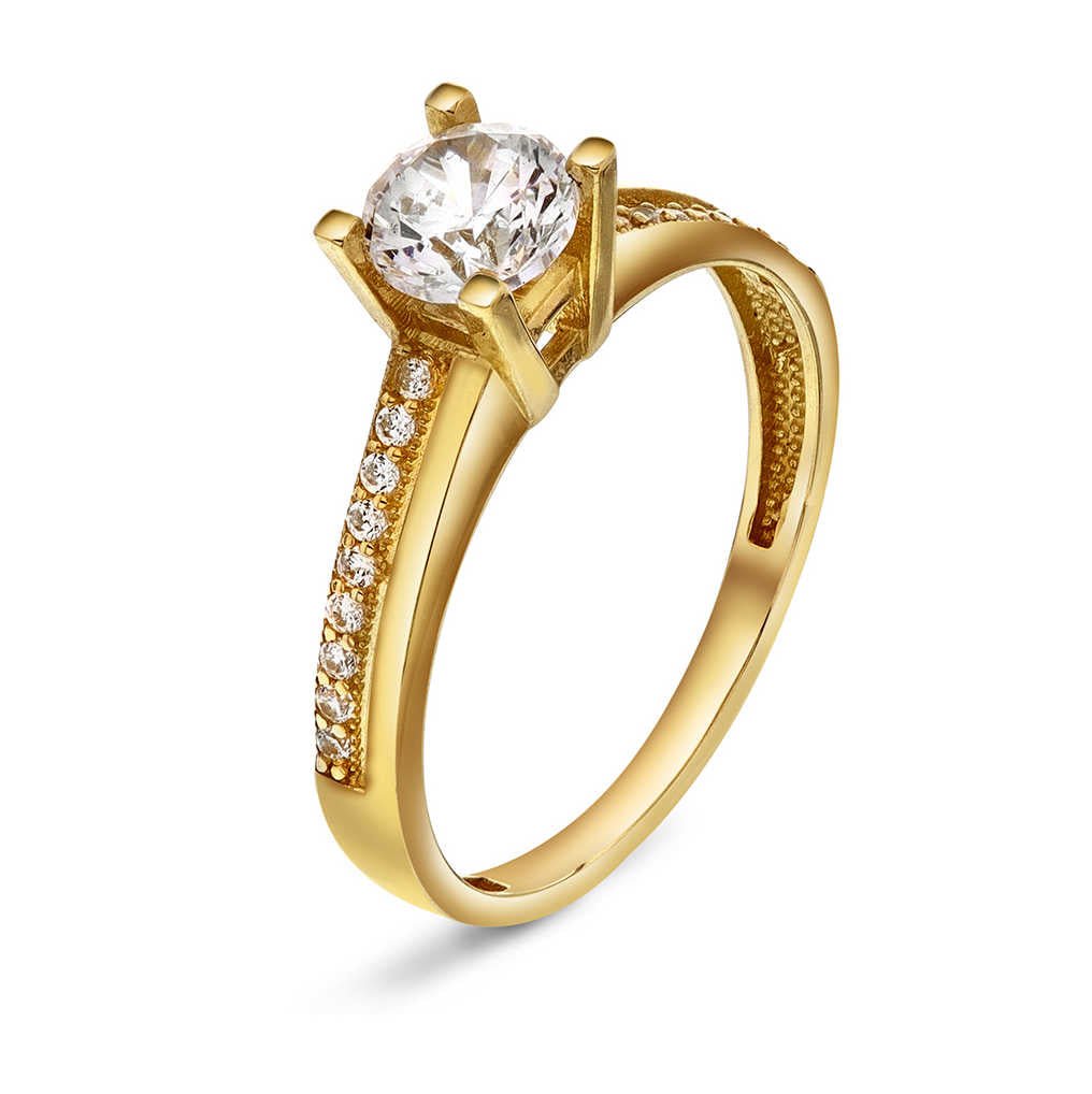 Ring i gull med zirkonia 59788 - Bjerveur.noRing i gull med zirkonia 59788
