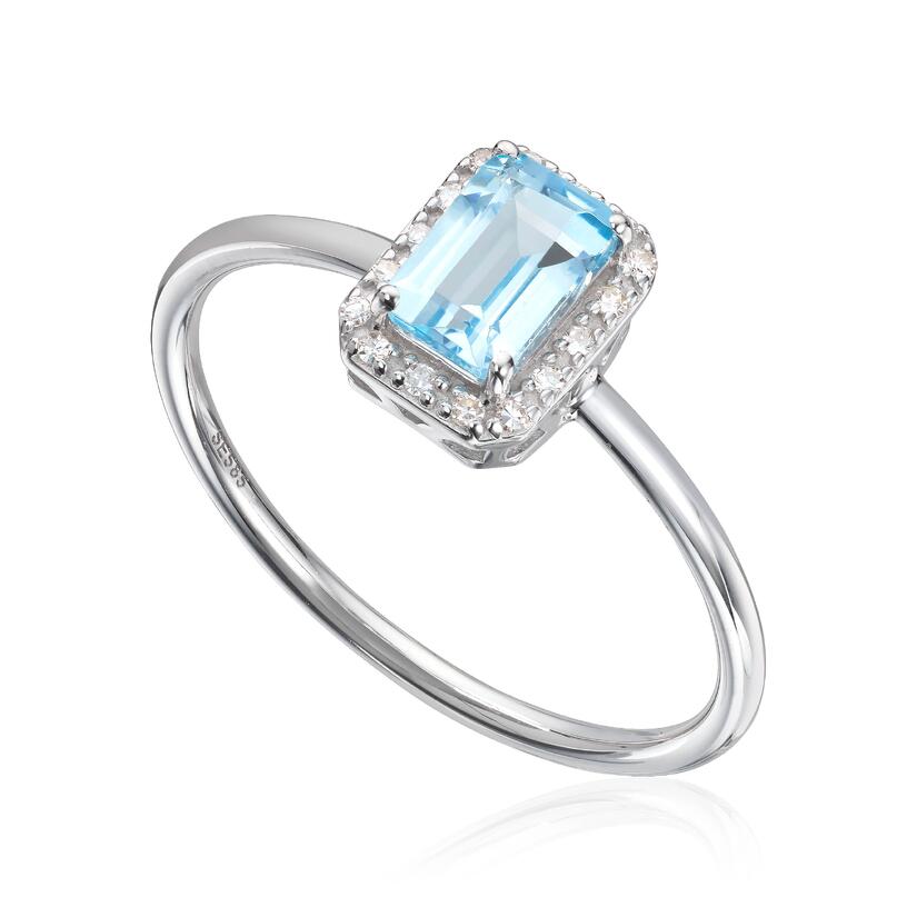Ring med 0,053ct WSI og Topas i hvitt gull Artikkelnr: 57459 - Bjerveur.noRing med 0,053ct WSI og Topas i hvitt gull Artikkelnr: 57459