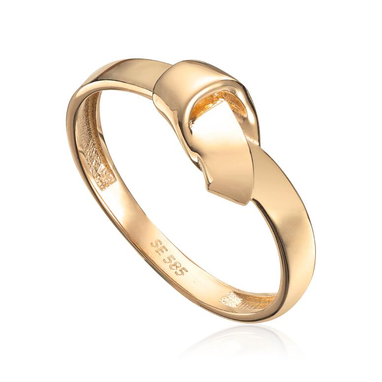 Ring med Knute i 14K gult gull - Bjerveur.no