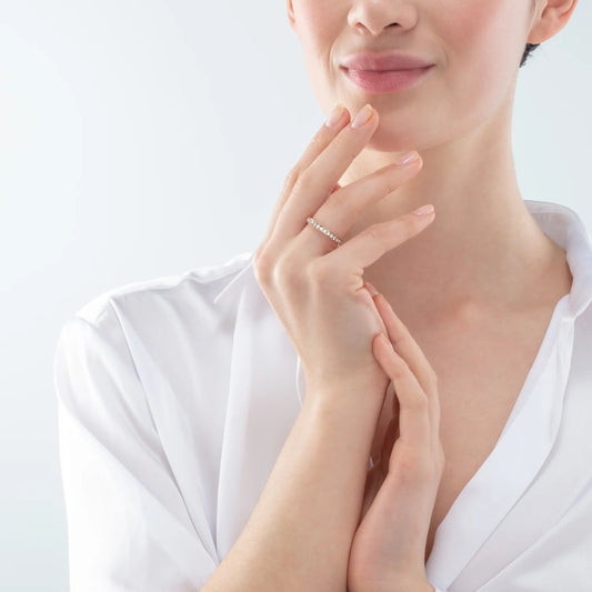 Ring rustfritt stål og krystaller slank rosegullkrystall 012740182252 - Bjerveur.noRing rustfritt stål og krystaller slank rosegullkrystall 012740182252