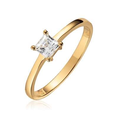 Ring Solitær Princess 585 Artikkelnr: 57247 - Bjerveur.noRing Solitær Princess 585 Artikkelnr: 57247