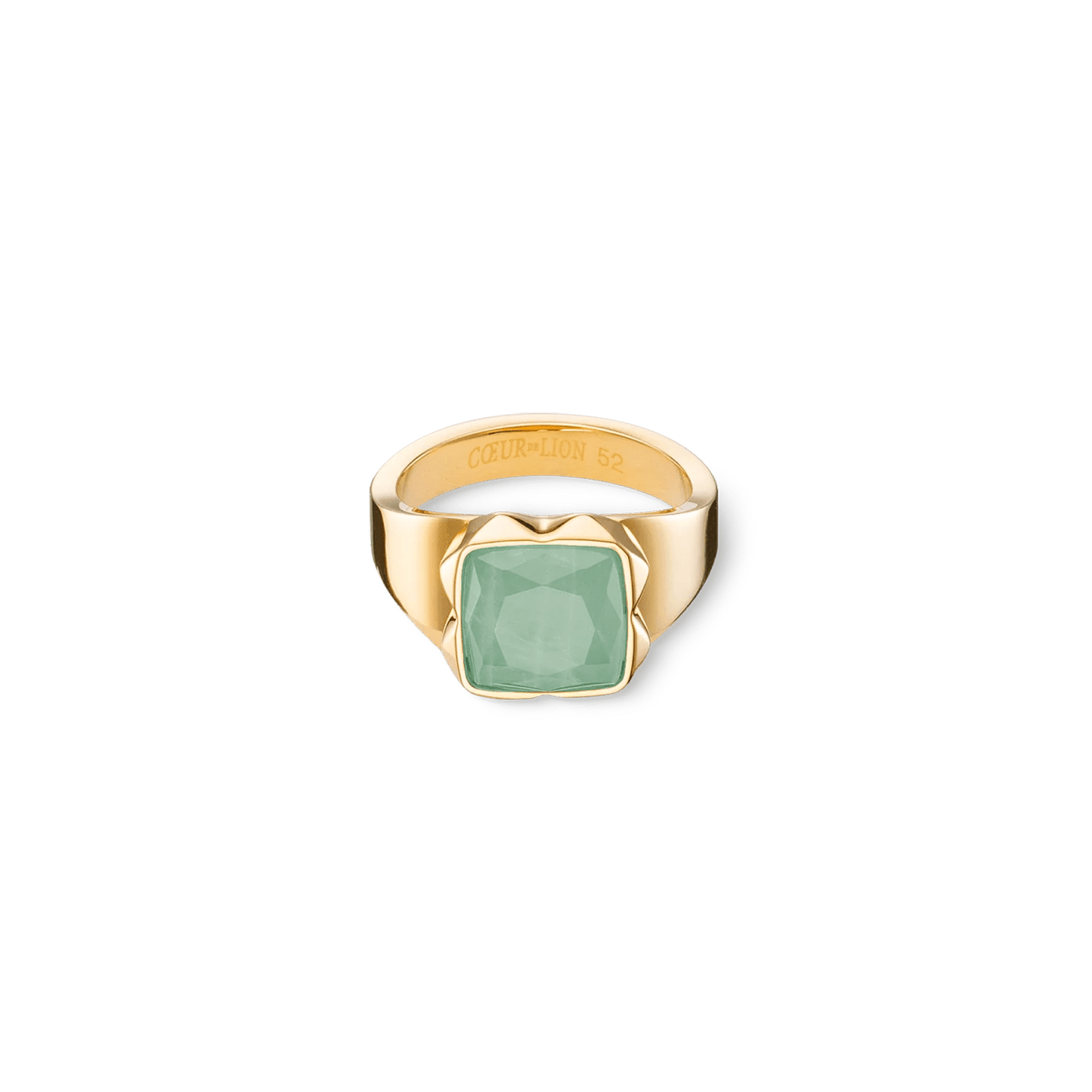 Ring Spikes Square Aventurine gold - green 120040051652 - Bjerveur.noRing Spikes Square Aventurine gold - green 120040051652