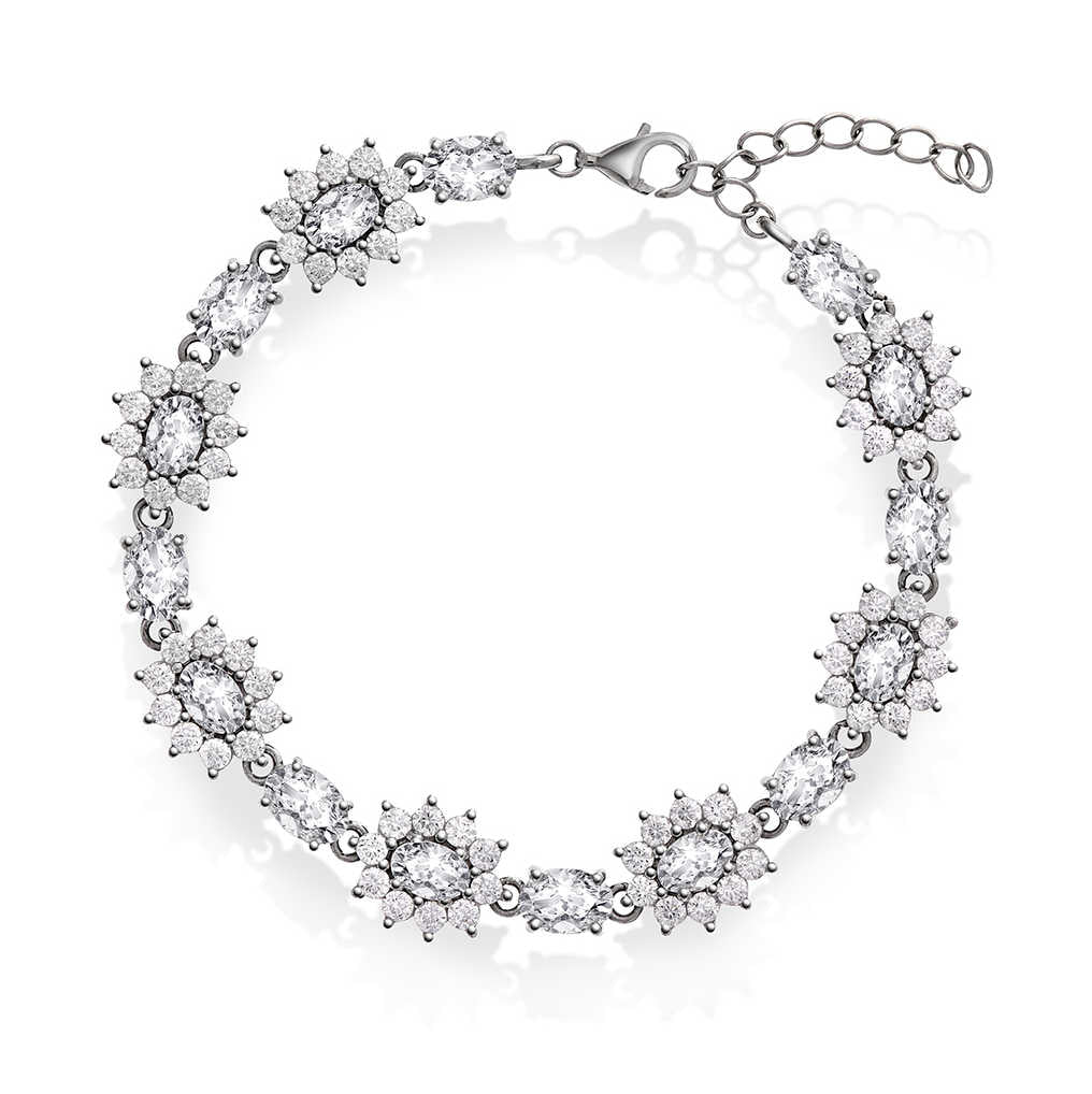 Royal armbånd i sølv med hvit sten 992446 - Bjerveur.noRoyal armbånd i sølv med hvit sten 992446