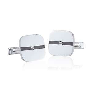 SANDER mansjettknapper i sølv med blank stein Artikkelnr: 3040903 - Bjerveur.noSANDER mansjettknapper i sølv med blank stein Artikkelnr: 3040903