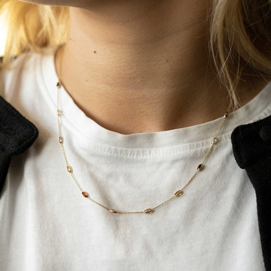 Smykke i gull med fargede zirkonia 59721 - Bjerveur.noSmykke i gull med fargede zirkonia 59721