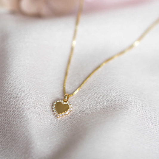 Smykke i gull med zirkonia hjerte 25363 - Bjerveur.noSmykke i gull med zirkonia hjerte 25363